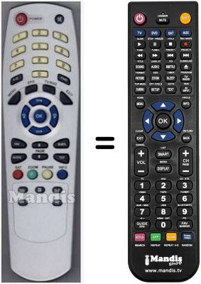 Télécommande équivalente Smart HVS53482