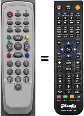 Télécommande équivalente HVS53696