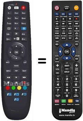 Télécommande équivalente HVS53460