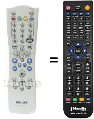 Télécommande équivalente Philips HVS54261