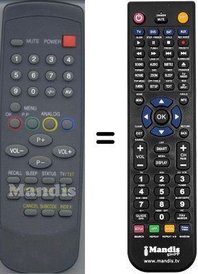 T&eacute;l&eacute;commande &eacute;quivalente WHV3922