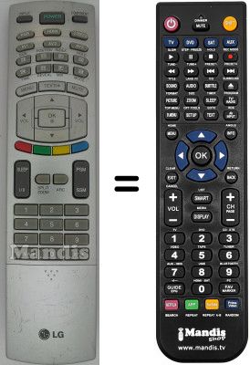 Télécommande équivalente LG SEC15694