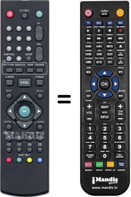 Télécommande équivalente Belson WHV15794