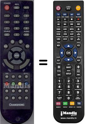 Télécommande équivalente Changhong WHV14327