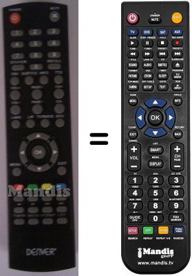 Télécommande équivalente Denver WHV12355