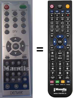 T&eacute;l&eacute;commande &eacute;quivalente Denver WHV126685
