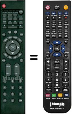 Télécommande équivalente WHV12322