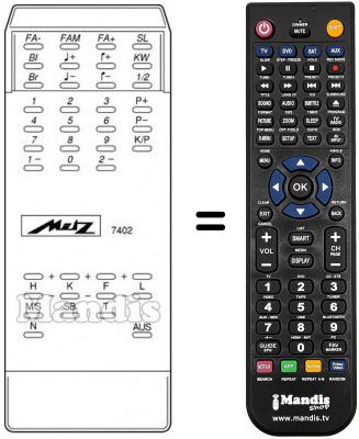 Télécommande équivalente SEC2500