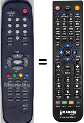 T&eacute;l&eacute;commande &eacute;quivalente WHV3255