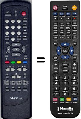 T&eacute;l&eacute;commande &eacute;quivalente WHV3569