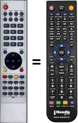 T&eacute;l&eacute;commande &eacute;quivalente NordMende SEC15990