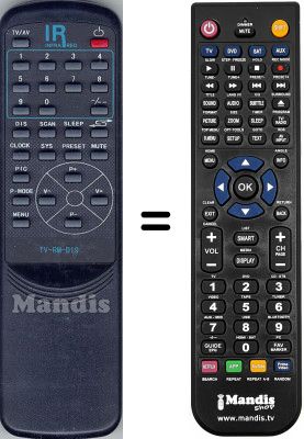 Télécommande équivalente WHV3107