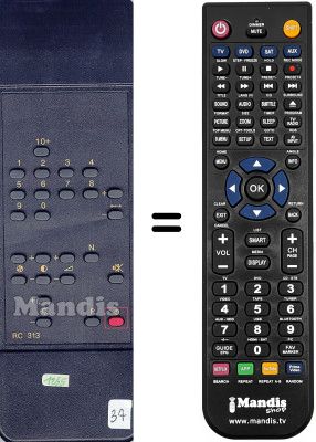 T&eacute;l&eacute;commande &eacute;quivalente WHV3539