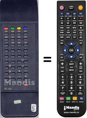 T&eacute;l&eacute;commande &eacute;quivalente WHV7127