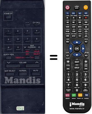 T&eacute;l&eacute;commande &eacute;quivalente WHV3558