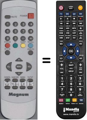 Télécommande équivalente WHV3974