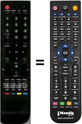 T&eacute;l&eacute;commande &eacute;quivalente SWEEX WHV14808