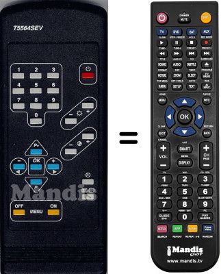 T&eacute;l&eacute;commande &eacute;quivalente WHV3562