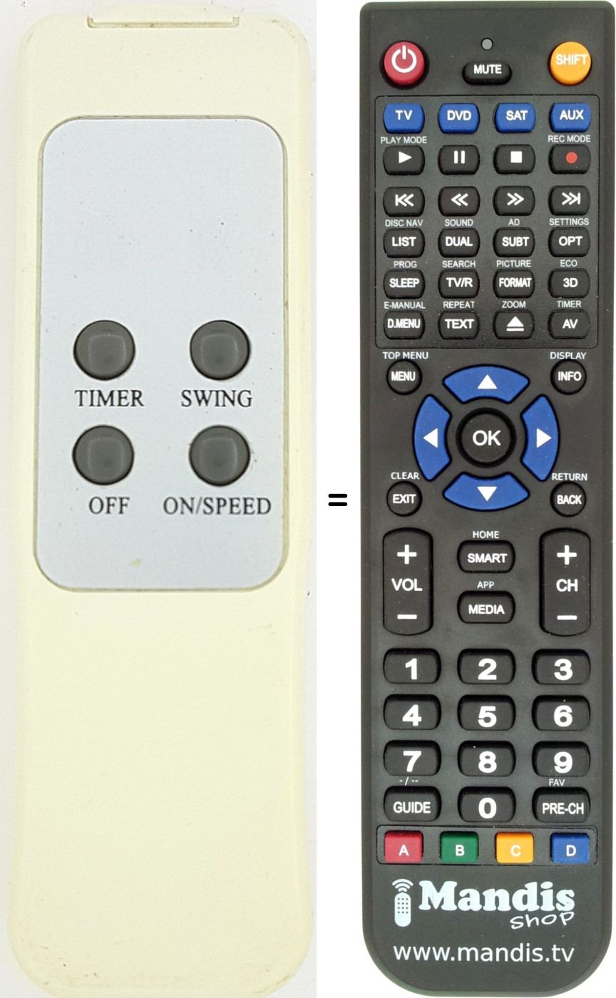 Télécommande équivalente REMCON1588