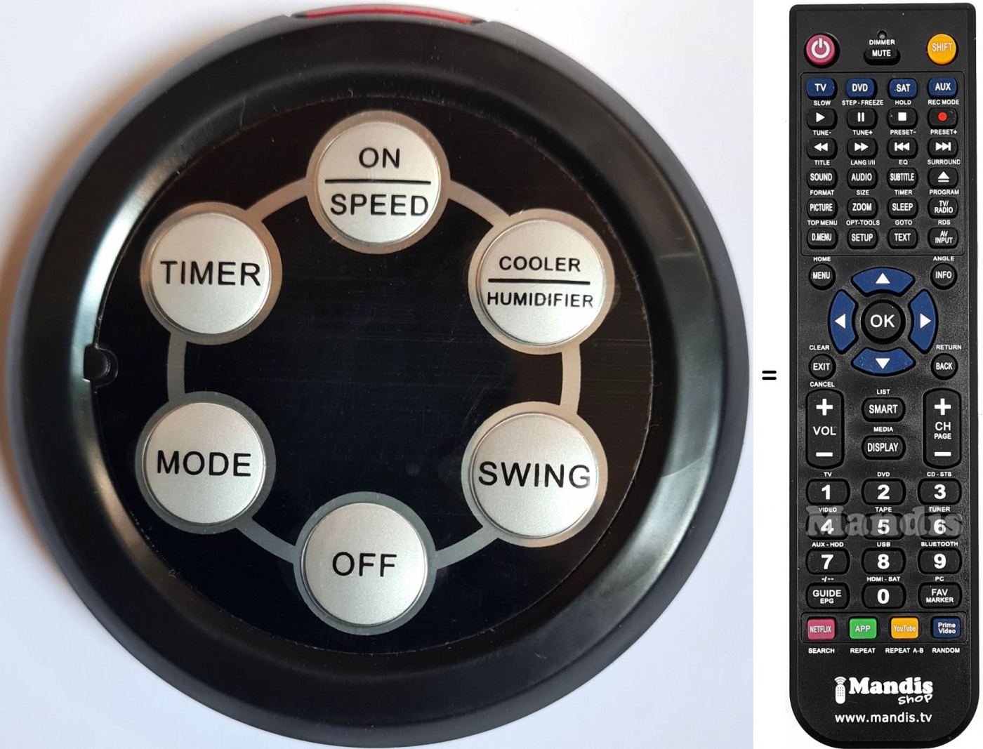 T&eacute;l&eacute;commande &eacute;quivalente Air Cooler